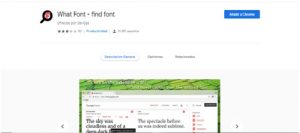 extension chrome what font