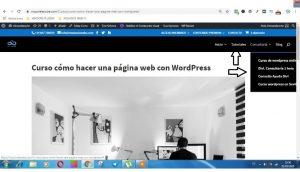 pestaña menu wordpress